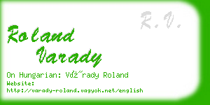 roland varady business card